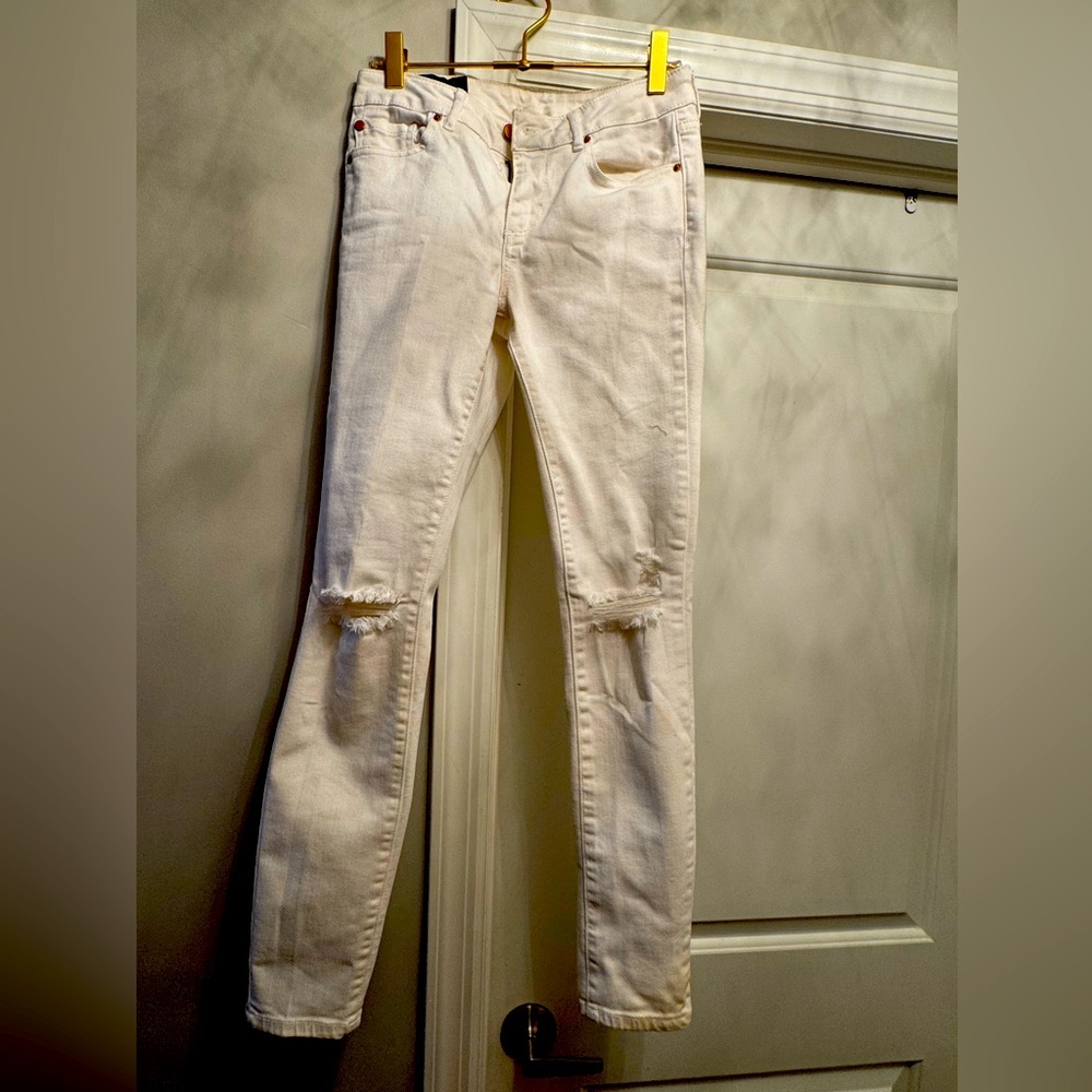 A/X Armani Exchange White Skinny Jeans